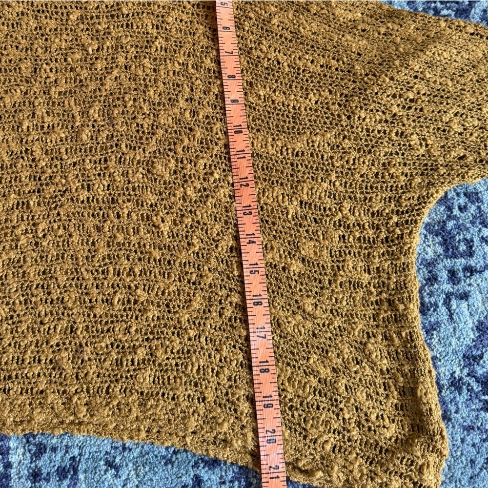 Amber Colored 419 SoHo Pullover by Island Tribe Knits Boho Swim Coverup Sz Large - Picture 9 of 9